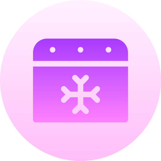 겨울 Basic Gradient Circular icon