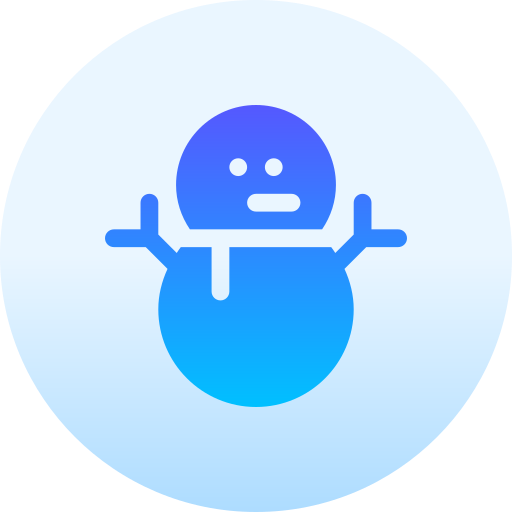 Snowman Basic Gradient Circular icon