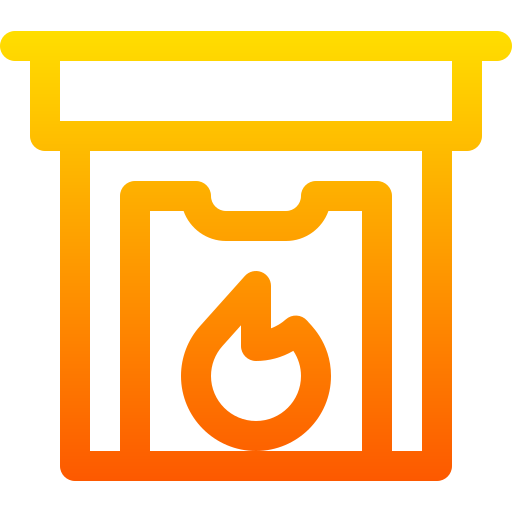 Fireplace Basic Gradient Lineal color icon