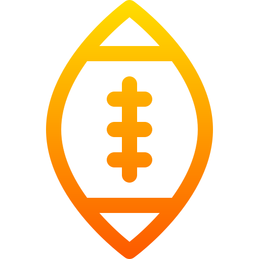 rugby ball Basic Gradient Lineal color icon