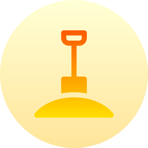 Shovel Basic Gradient Circular icon