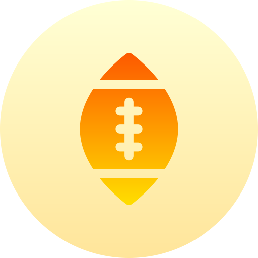 palla da rugby Basic Gradient Circular icona
