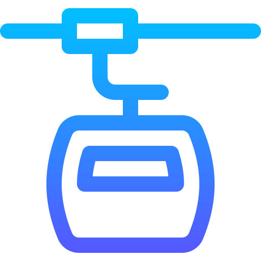 Cable car Basic Gradient Lineal color icon