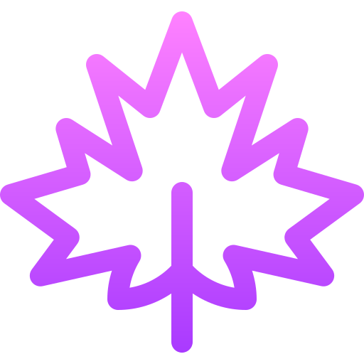 Maple leaf Basic Gradient Lineal color icon