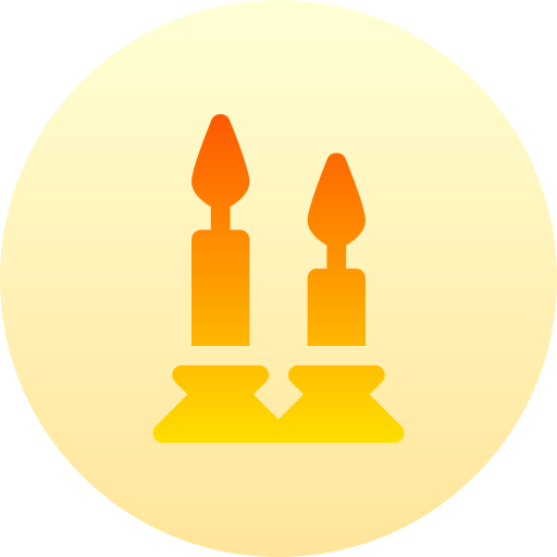 bougies Basic Gradient Circular Icône