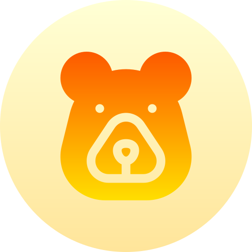 Bear Basic Gradient Circular icon