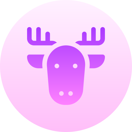 ciervo Basic Gradient Circular icono