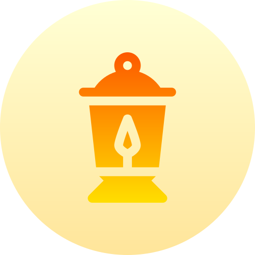 Oil lamp Basic Gradient Circular icon