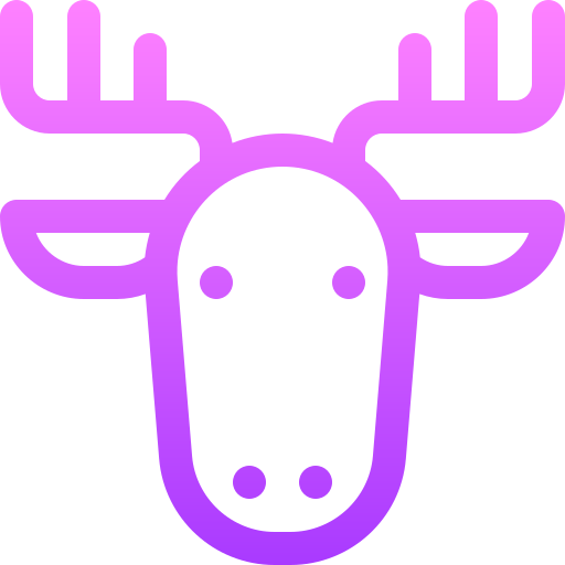 鹿 Basic Gradient Lineal color icon