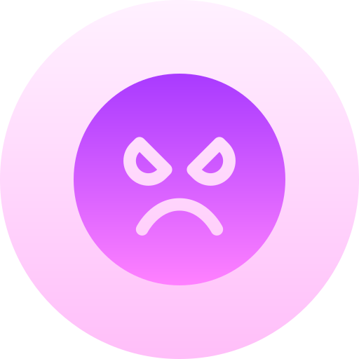 怒り Basic Gradient Circular icon