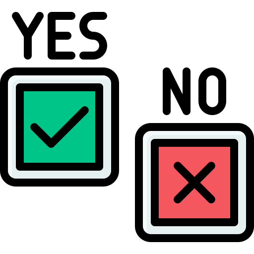 Yes or no Generic Outline Color icon