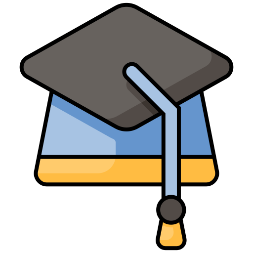 卒業式の帽子 Generic Outline Color icon