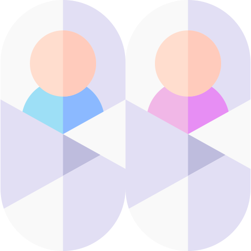 gemelos Basic Rounded Flat icono