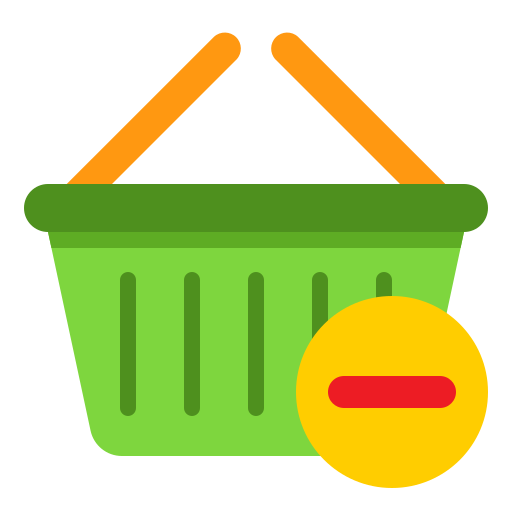 cesta de la compra srip Flat icono