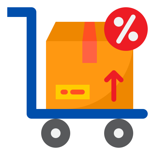 Delivery box srip Flat icon