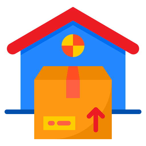 Home delivery srip Flat icon