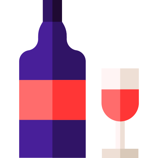 butelka wina Basic Straight Flat ikona