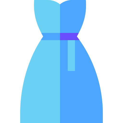 끈이없는 드레스 Basic Straight Flat icon