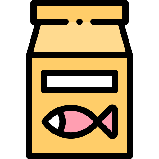 la nourriture pour poissons Detailed Rounded Lineal color Icône