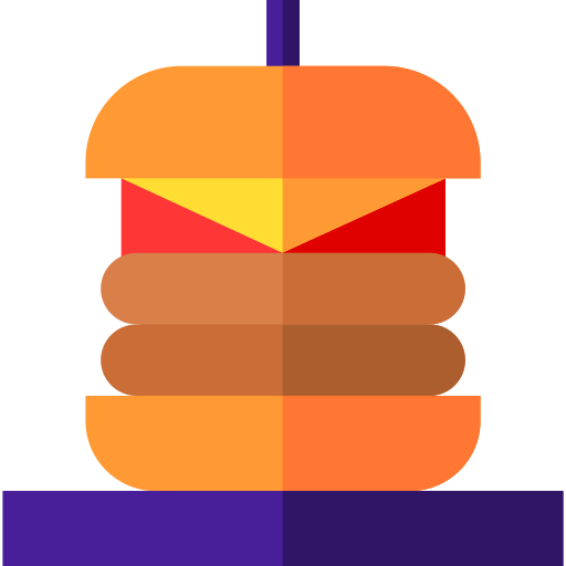 hamburger Basic Straight Flat ikona