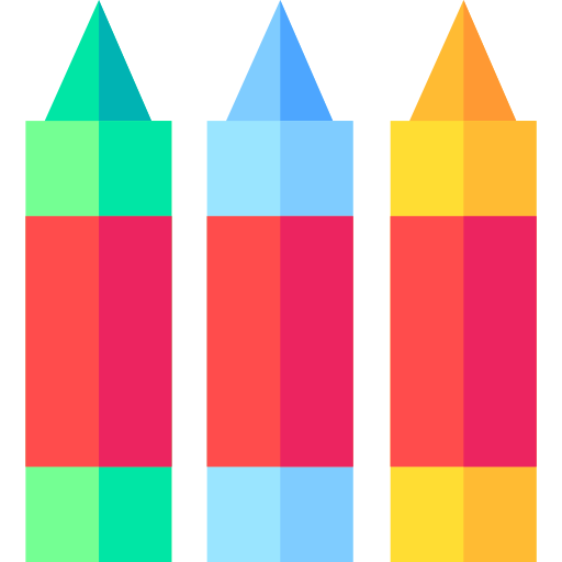 Color pencils Basic Straight Flat icon