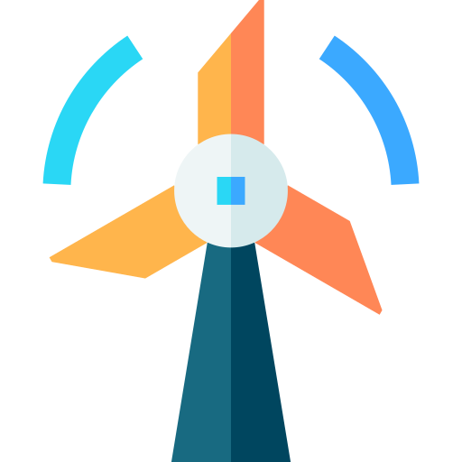 windturbine Basic Straight Flat icoon