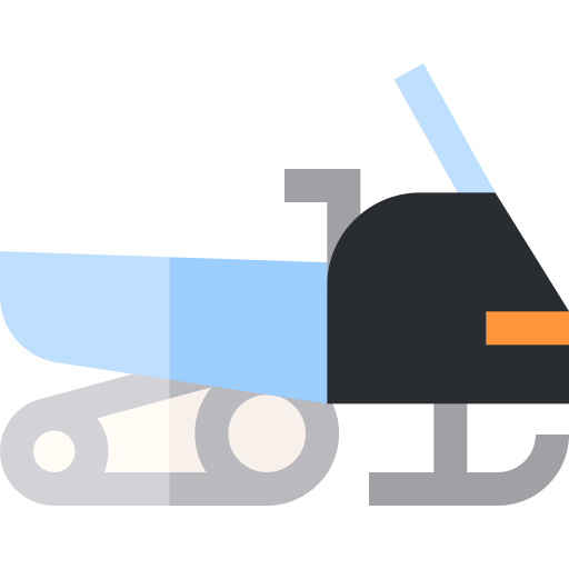 Snowmobile Basic Straight Flat icon