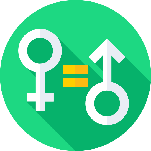 Gender equality Flat Circular Flat icon