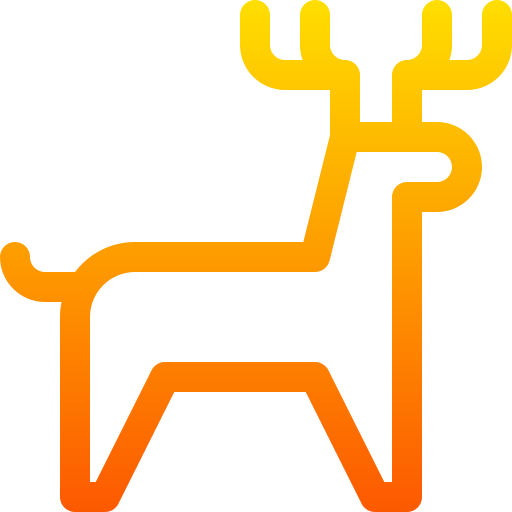 Reindeer Basic Gradient Lineal color icon