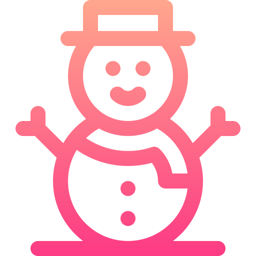 Снеговик Basic Gradient Lineal color иконка
