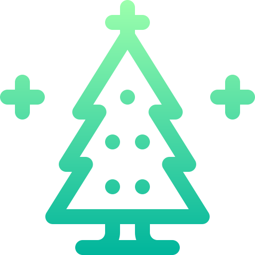 weihnachtsbaum Basic Gradient Lineal color icon