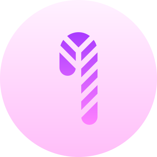 Candy cane Basic Gradient Circular icon