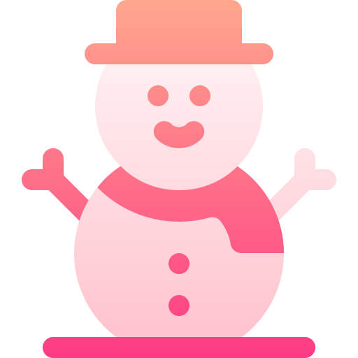 sneeuwman Basic Gradient Gradient icoon