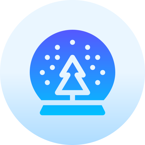 sneeuwbol Basic Gradient Circular icoon