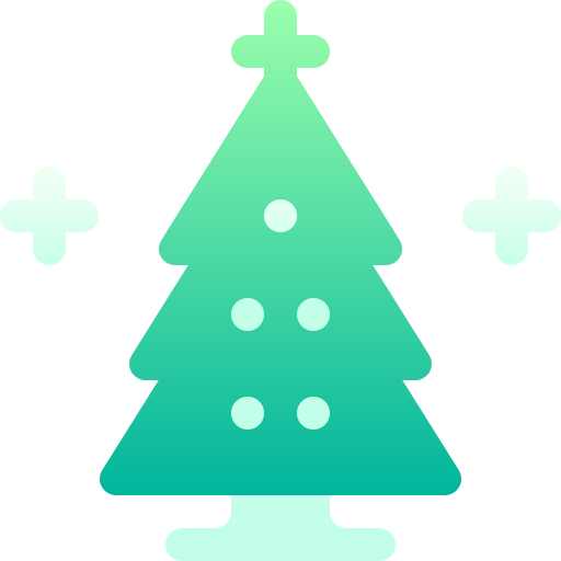 drzewko świąteczne Basic Gradient Gradient ikona