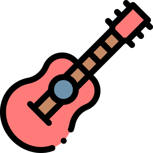 gitara Detailed Rounded Lineal color ikona