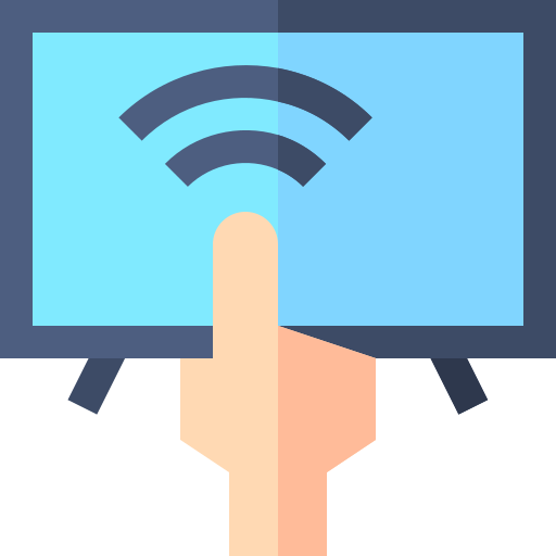 televisión inteligente Basic Straight Flat icono
