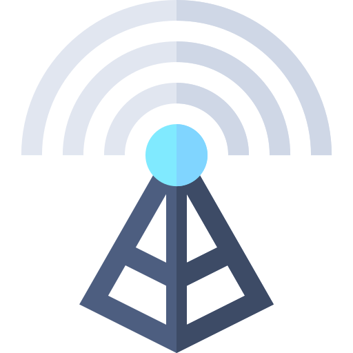 Radio tower Basic Straight Flat icon