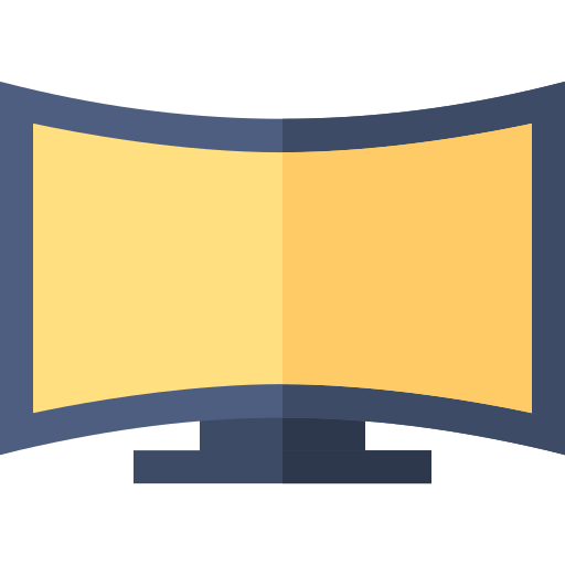 televisión inteligente Basic Straight Flat icono