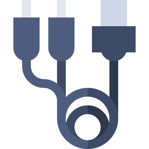 cabo conector Basic Straight Flat Ícone