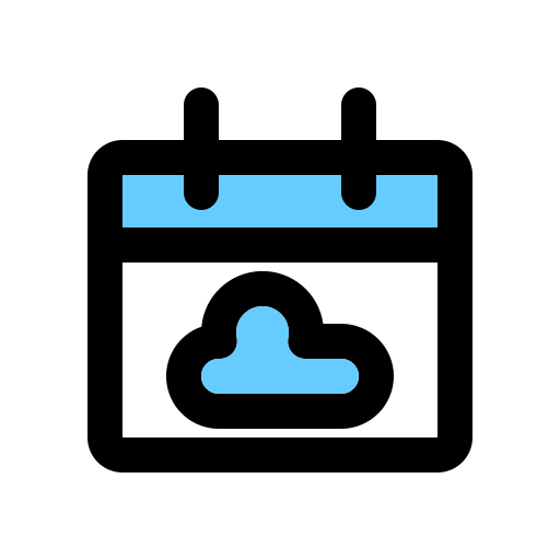 Cloudy Generic Outline Color icon