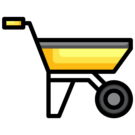 Wheelbarrow Generic Outline Color icon