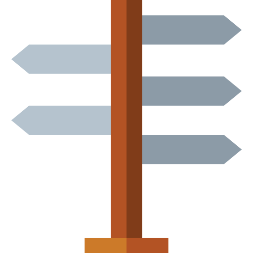 Signpost Basic Straight Flat icon