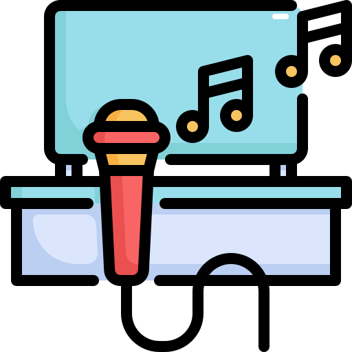 karaoke Generic Outline Color icon
