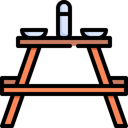 tavolo da picnic Generic Outline Color icona