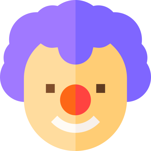 Clown Basic Straight Flat icon