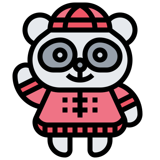 panda Meticulous Lineal Color icono