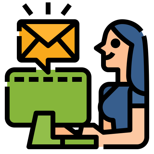 correo electrónico Aphiradee (monkik) Lineal Color icono