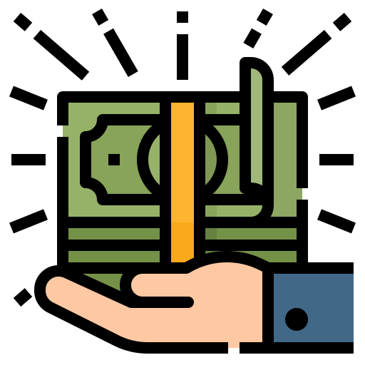 bankbiljet Aphiradee (monkik) Lineal Color icoon