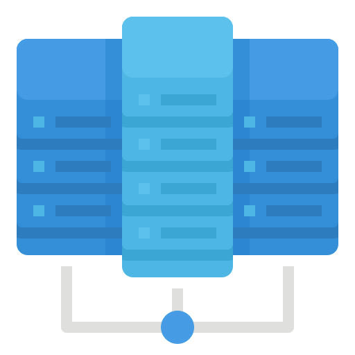 datacenter Aphiradee (monkik) Flat icoon